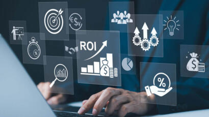 Illustration of website, SEO, ads, and analytics icons highlighting the benefits of managed marketing services.